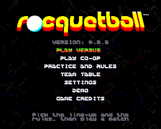 The main menu
